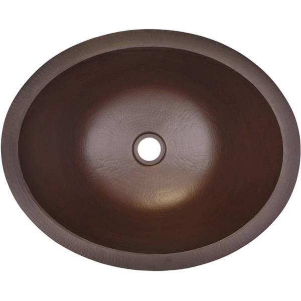 Linkasink - Hammered Metal Hand-Crafted Small Oval Sink