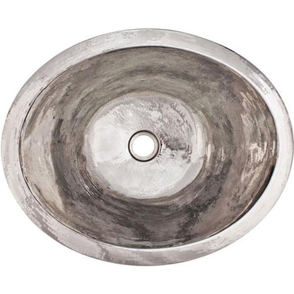 Linkasink - Hammered Metal Hand-Crafted Small Oval Sink