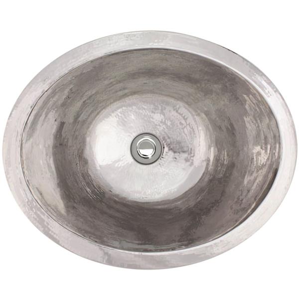 Linkasink - Hammered Metal Hand-Crafted Small Oval Sink