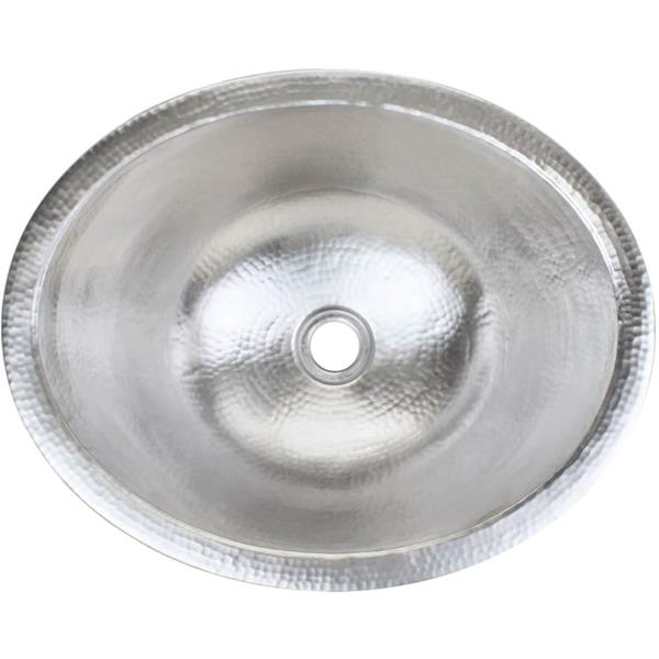 Linkasink - Hammered Metal Hand-Crafted Small Oval Sink