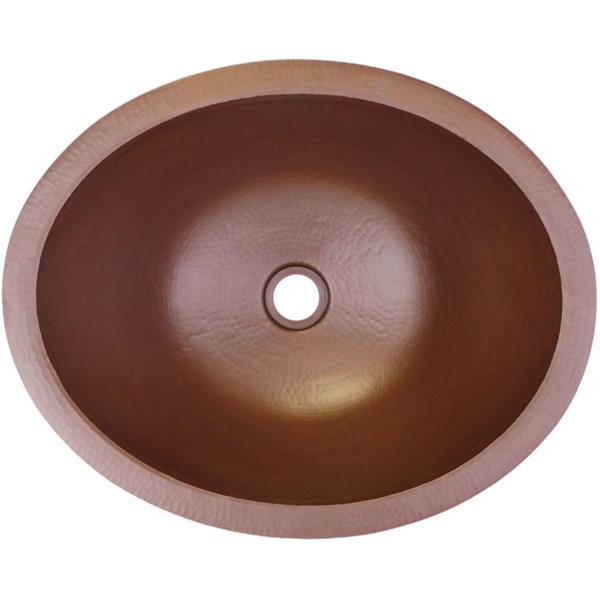 Linkasink - Hammered Metal Hand-Crafted Small Oval Sink