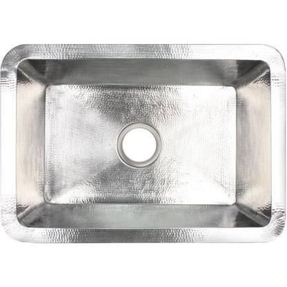 Linkasink - Hammered Metal Hand-Crafted Rectangular Box Sink With 3.5 Inch Drain Opening