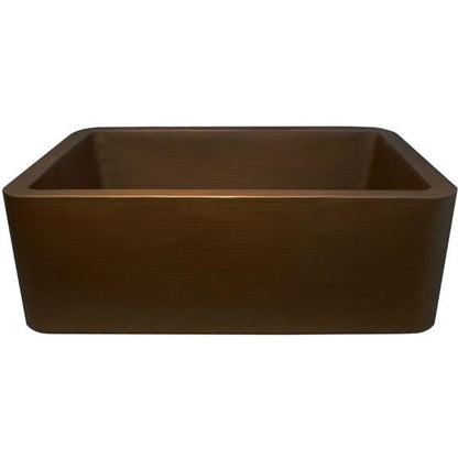 Linkasink - Hammered Metal Hand-Crafted Farmhouse 25 Inch Kitchen Single Bowl Sink