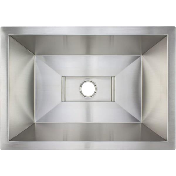 Linkasink - Rectangular Bar Sink With Grate - Satin Stainless Steel