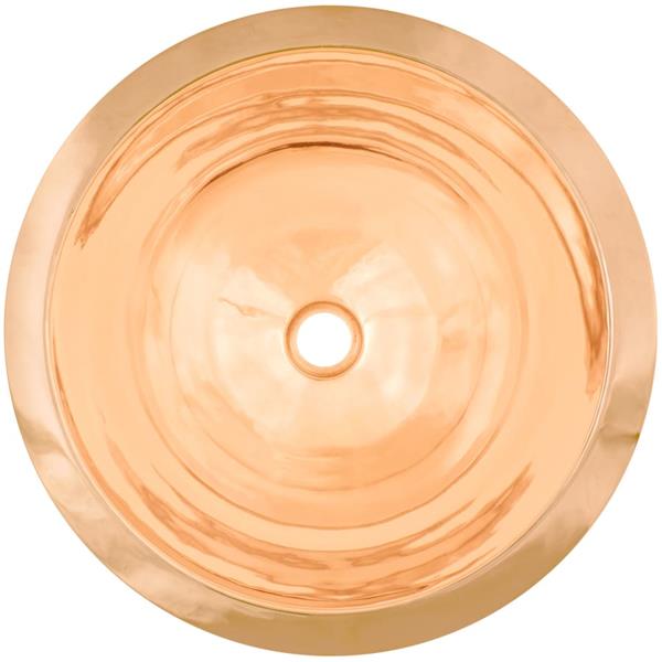 Linkasink - Large Round Hand-Crafted Smooth Metal Sink