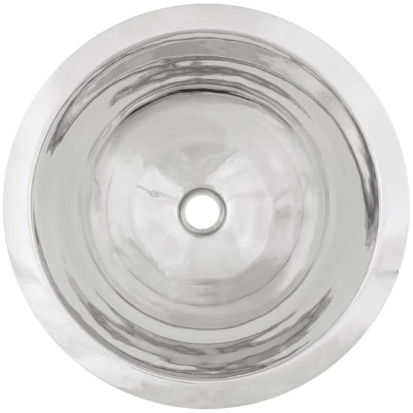 Linkasink - Large Round Hand-Crafted Smooth Metal Sink