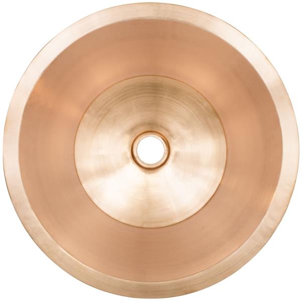 Linkasink - Small Round Flat Bottom Hand-Crafted Smooth Metal Bar/Utility Sink