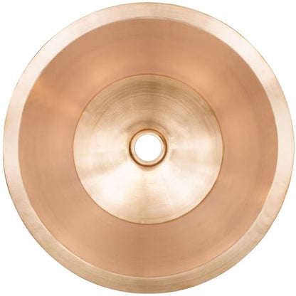 Linkasink - Small Round Flat Bottom Hand-Crafted Smooth Metal Bar/Utility Sink