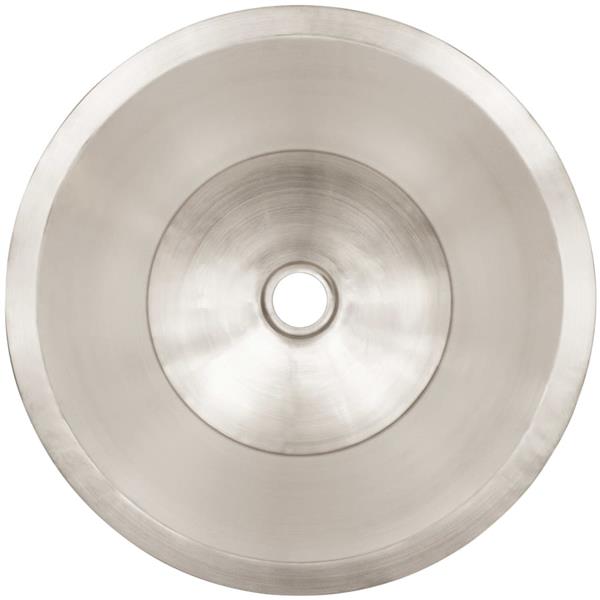 Linkasink - Small Round Flat Bottom Hand-Crafted Smooth Metal Bar/Utility Sink