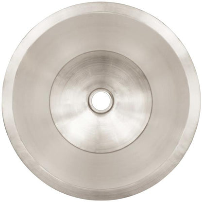 Linkasink - Small Round Flat Bottom Hand-Crafted Smooth Metal Bar/Utility Sink