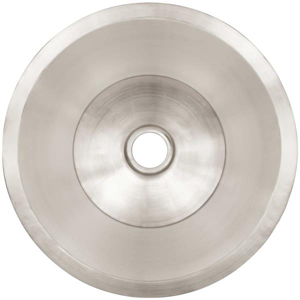 Linkasink - Small Round Flat Bottom Hand-Crafted Smooth Metal Bar/Utility Sink
