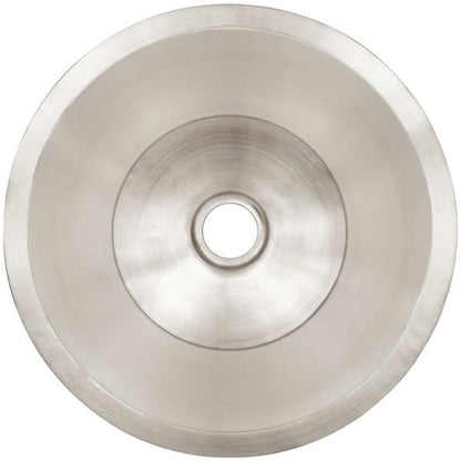 Linkasink - Small Round Flat Bottom Hand-Crafted Smooth Metal Bar/Utility Sink