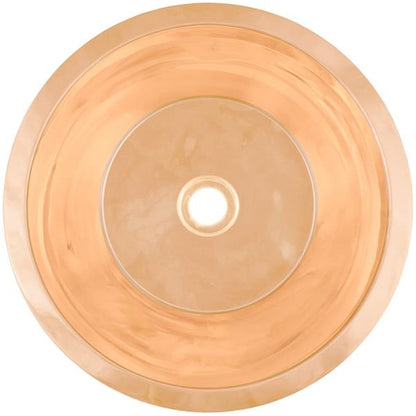Linkasink - Large Round Flat Bottom Hand-Crafted Smooth Metal Bar/Utility Sink