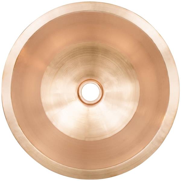 Linkasink - Large Round Flat Bottom Hand-Crafted Smooth Metal Bar/Utility Sink