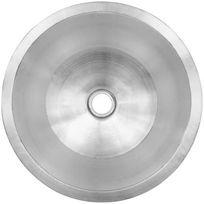 Linkasink - Large Round Flat Bottom Hand-Crafted Smooth Metal Bar/Utility Sink