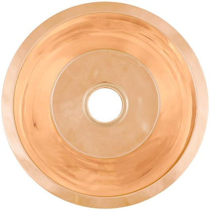 Linkasink - Large Round Flat Bottom Hand-Crafted Smooth Metal Bar/Utility Sink