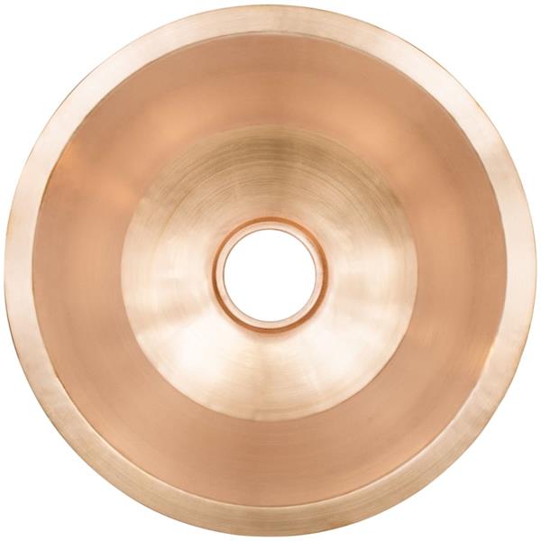 Linkasink - Large Round Flat Bottom Hand-Crafted Smooth Metal Bar/Utility Sink