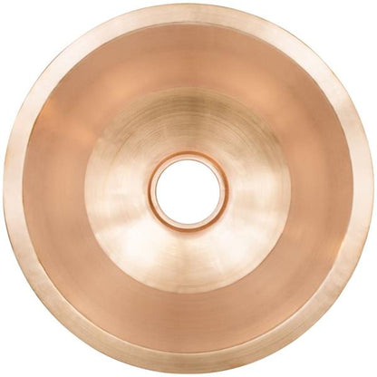 Linkasink - Large Round Flat Bottom Hand-Crafted Smooth Metal Bar/Utility Sink
