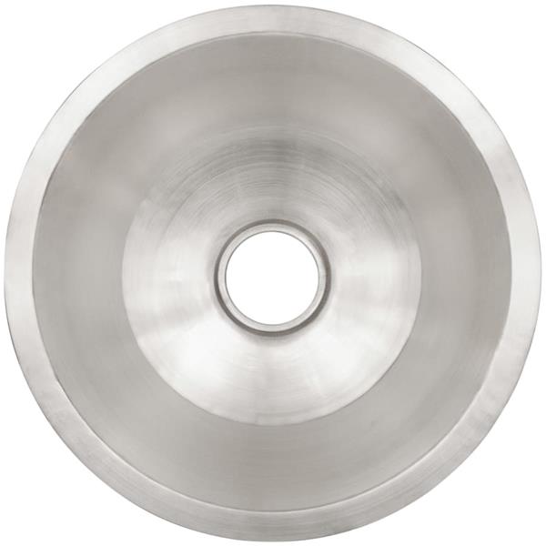 Linkasink - Large Round Flat Bottom Hand-Crafted Smooth Metal Bar/Utility Sink