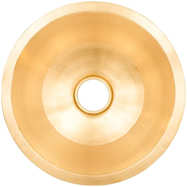Linkasink - Large Round Flat Bottom Hand-Crafted Smooth Metal Bar/Utility Sink
