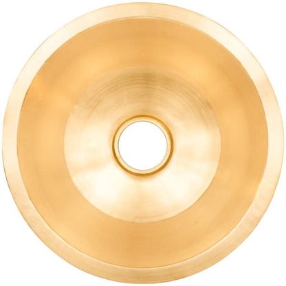 Linkasink - Large Round Flat Bottom Hand-Crafted Smooth Metal Bar/Utility Sink