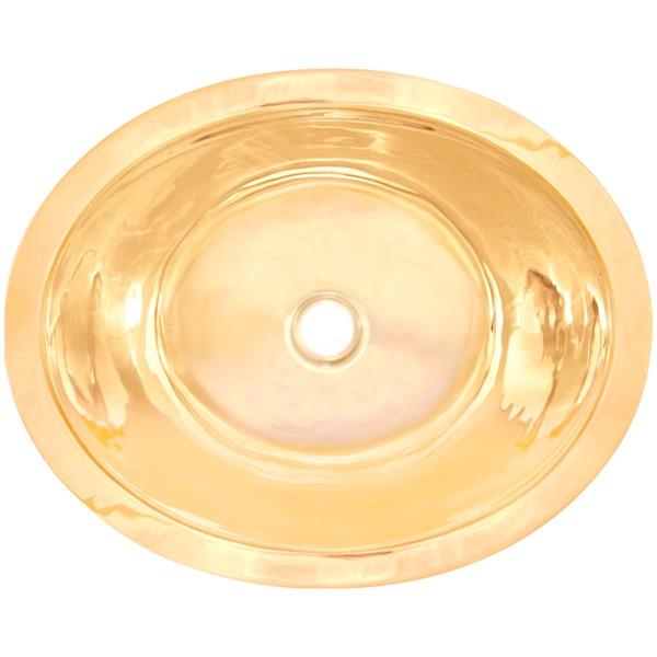 Linkasink - Oval Hand-Crafted Smooth Metal Sink