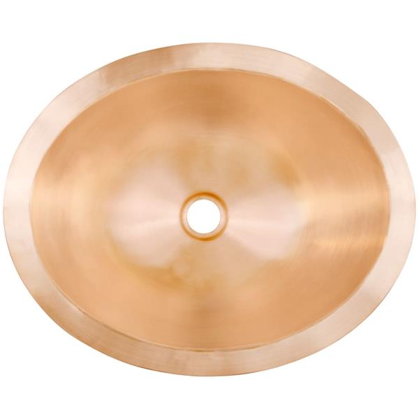 Linkasink - Oval Hand-Crafted Smooth Metal Sink
