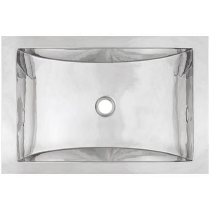 Linkasink - Rectangular Crescent Hand-Crafted Smooth Metal Sink