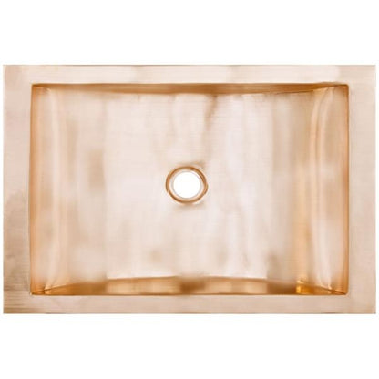 Linkasink - Rectangular Crescent Hand-Crafted Smooth Metal Sink