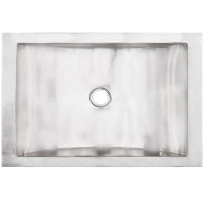 Linkasink - Rectangular Crescent Hand-Crafted Smooth Metal Sink