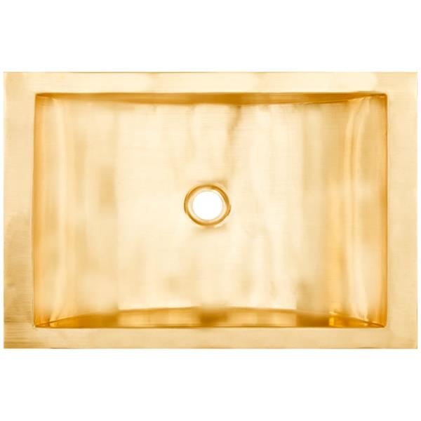 Linkasink - Rectangular Crescent Hand-Crafted Smooth Metal Sink