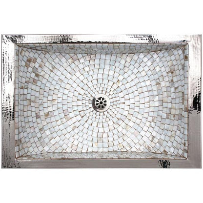 Linkasink - Rectangular Crescent Mosaic Drop-In Bath/Bar Sink