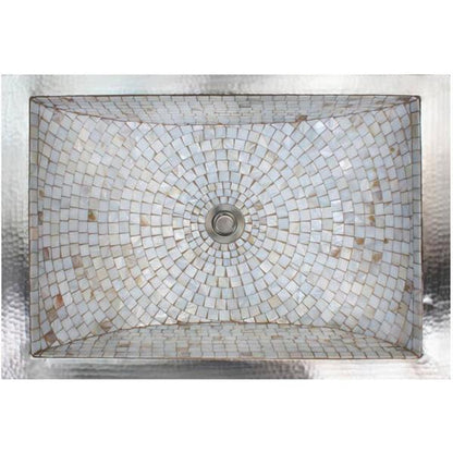 Linkasink - Rectangular Crescent Mosaic Drop-In Bath/Bar Sink