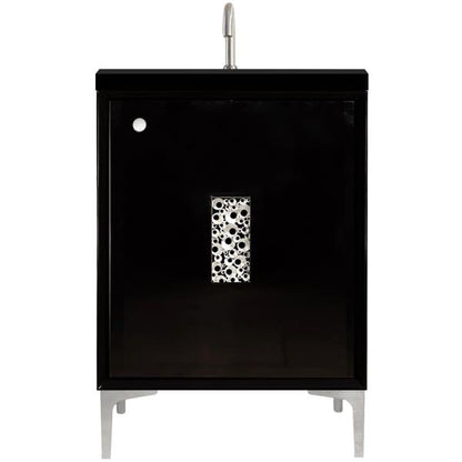 Linkasink - Frame With Coral Grate 24 Inch Wide Black Vanity