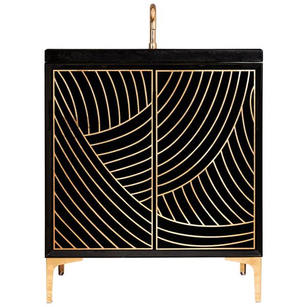 Linkasink - Lateen 30 Inch Wide Black Vanity