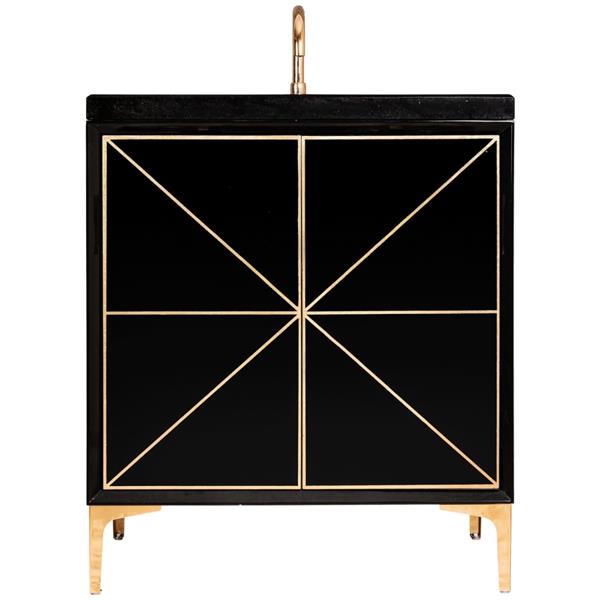 Linkasink - Divergence 30 Inch Wide Black Vanity