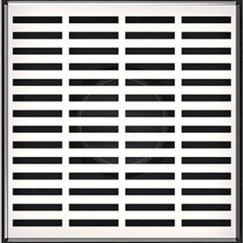 Infinity Drain - 5 x 5 Inch LND 5 Slotted Pattern Complete Kit with PVC Bonded Flange