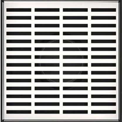Infinity Drain - 5 x 5 Inch LND 5 Slotted Pattern Complete Kit with PVC Bonded Flange