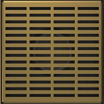 Infinity Drain - 5 x 5 Inch LND 5 Slotted Pattern Complete Kit with PVC Bonded Flange