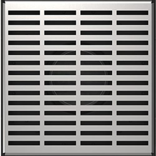 Infinity Drain - 5 x 5 Inch LND 5 Slotted Pattern Complete Kit with PVC Bonded Flange