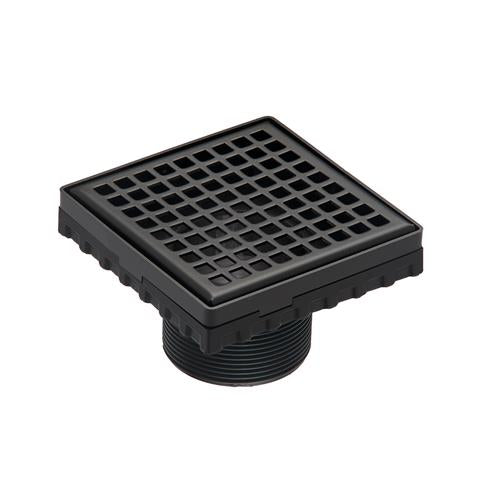 Infinity Drain - 4 x 4 Inch LQ4 Squares Pattern Strainer-2 Inch Throat
