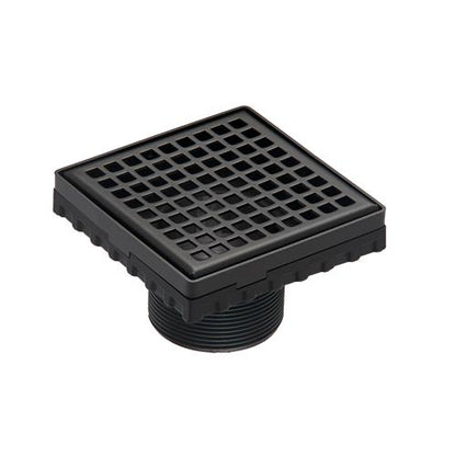Infinity Drain - 4 x 4 Inch LQ4 Squares Pattern Strainer-2 Inch Throat