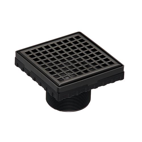 Infinity Drain - 4 x 4 Inch LQ4 Squares Pattern Strainer-2 Inch Throat