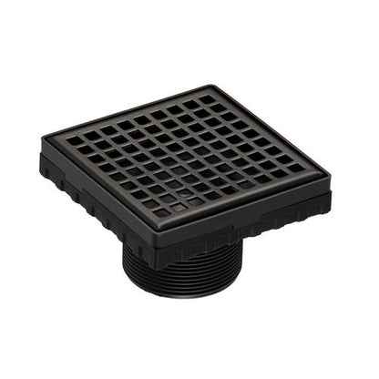 Infinity Drain - 4 x 4 Inch LQ4 Squares Pattern Strainer-2 Inch Throat