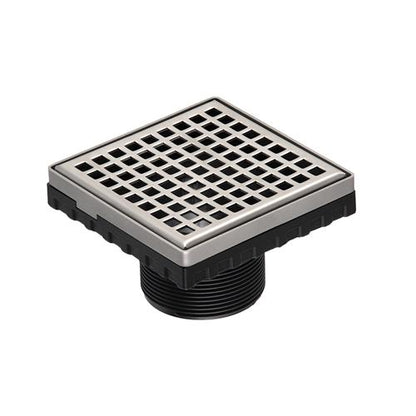 Infinity Drain - 4 x 4 Inch LQ4 Squares Pattern Strainer-2 Inch Throat