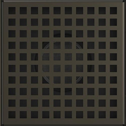 Infinity Drain - 5 x 5 Inch LQD 5 Squares Pattern Complete Kit with ABS Bonded Flange