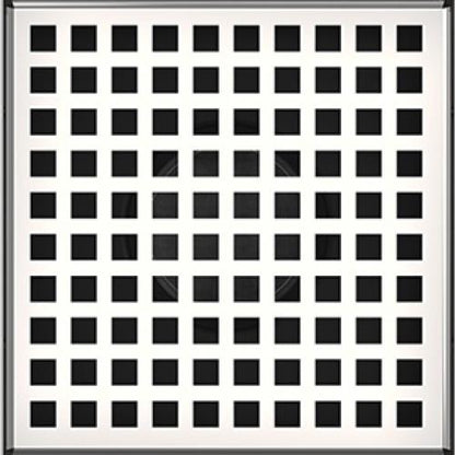 Infinity Drain - 5 x 5 Inch LQD 5 Squares Pattern Complete Kit with PVC Bonded Flange