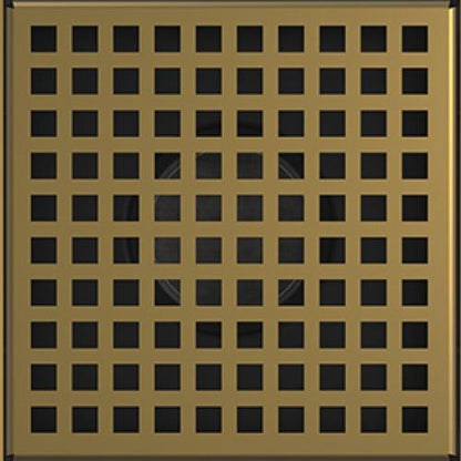 Infinity Drain - 5 x 5 Inch LQD 5 Squares Pattern Complete Kit w/PVC Drain Body, 2 Inch Outlet