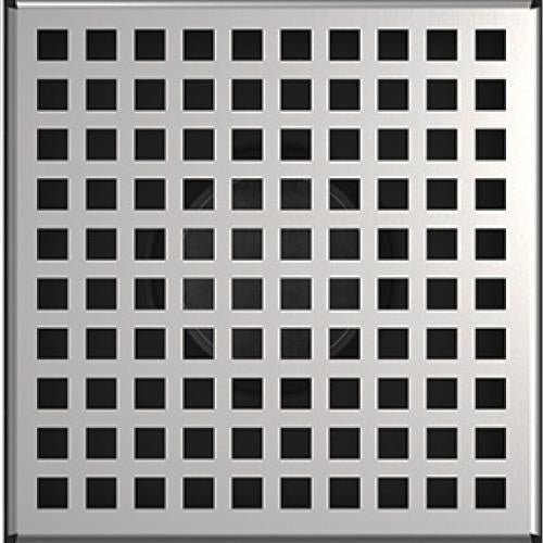 Infinity Drain - 5 x 5 Inch LQD 5 Squares Pattern Complete Kit w/PVC Drain Body, 2 Inch Outlet