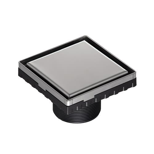 Infinity Drain - 4 x 4 Inch LS4 Solid Style Strainer-2 Inch Throat